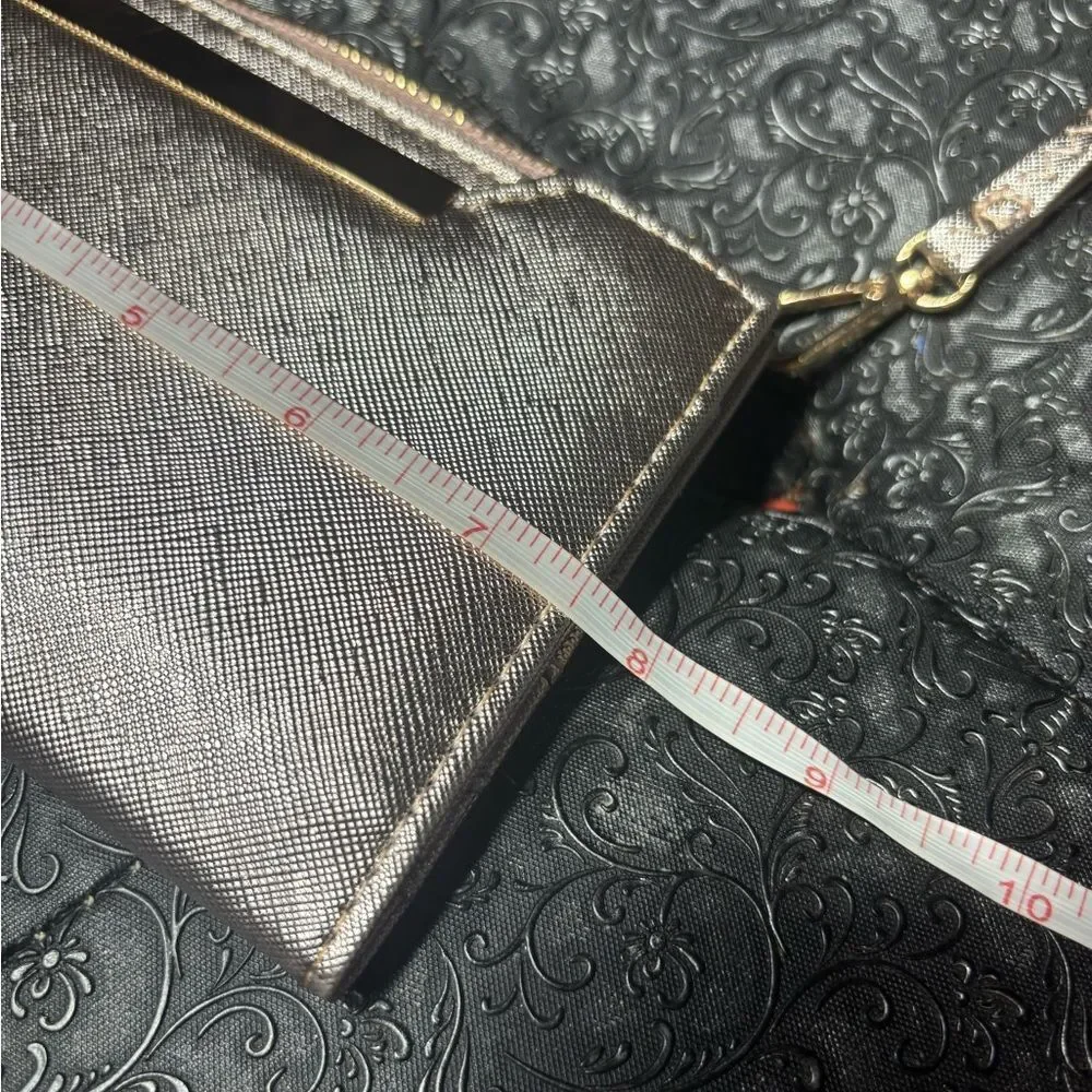 Metallic Bronze Wristlet Clutch - Sleek Evening Bag EPC